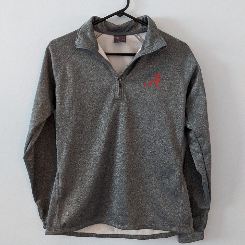 🅰️ Gray Alabama Half Zip Pullover